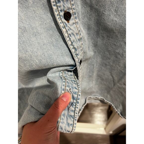 FRAME Rosette Sleeve Shirt Dress in Cresthaven size XS - Picture 8 of 12